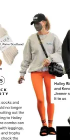  ??  ?? Hailey Bieber and Kendall Jenner sock it to us £30, Pairs Scotland