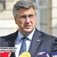  ??  ?? premijer hrvatske andrej plenković