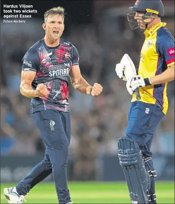  ?? Picture: Ady Kerry ?? Hardus Viljoen took two wickets against Essex