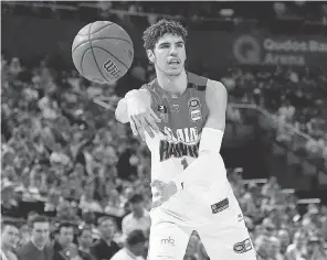  ?? RICK RYCROFT/ AP ?? LaMelo Ball averaged 17 points in 12 games in an Australian league.