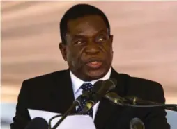  ?? JEKESAI NJIKIZANA/AFP/GETTY IMAGES FILE PHOTO ?? After fleeing into exile, Emmerson Mnangagwa released a statement accusing the president and his wife of ruining ZANU-PF. He said he fled due to death threats.