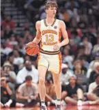  ?? MARK J. REBILAS/USA TODAY SPORTS ?? East guard Matas Buzelis during the Mcdonald’s All American Boy’s high school basketball game at Toyota Center on March 28 in Houston.