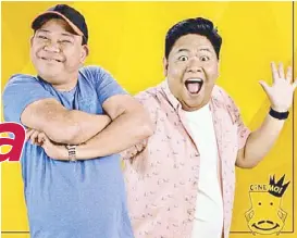  ??  ?? Hosts Jobert Austria (left) and Nonong Ballinan