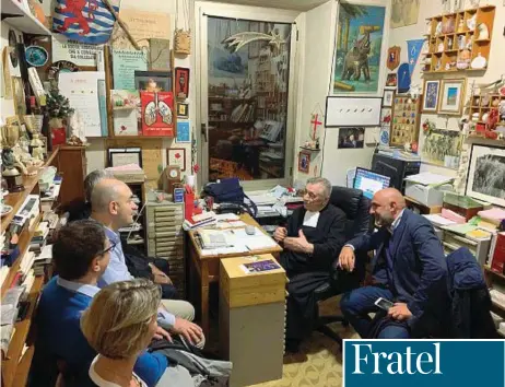  ??  ?? Fratel Igino Trisoglio nella «Villa», studentato che nel tempo trasformò in un centro di formazione giovanile