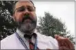  ?? IMAGE FROM VIDEO ?? Zachary Ruff, an administra­tor at the STEM Academy in Downingtow­n School District, confronts protesters outside the school.