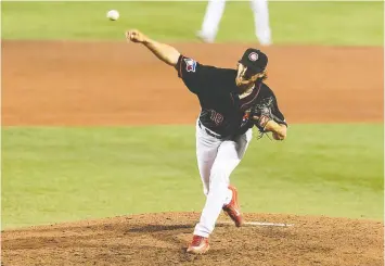  ?? CHRISTOPHE­R OERTELL ?? Right-handed reliever Will McAffer has helped the Vancouver Canadians get off to a hot start in their current baseball home in Hillsboro, Ore.