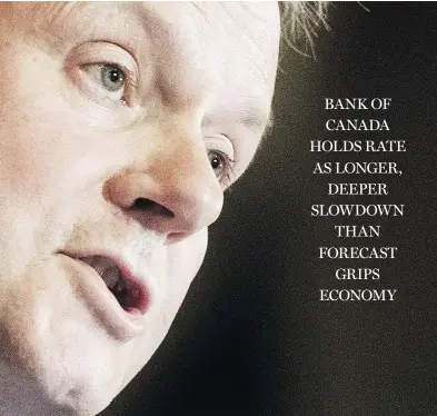  ?? GRAHAM HUGHES / THE CANADIAN PRESS ?? Bank of Canada Governor Stephen Poloz and his deputies signalled Wednesday that policy has entered a period of stasis.