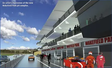  ??  ?? An artist’s impression of the new Wakefield Park pit complex.