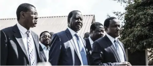  ??  ?? Mr Odinga's opposition colleagues were unaware that he was mending fences with President Kenyatta