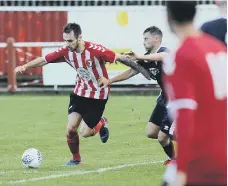  ??  ?? Sunderland RCA get on the front foot against Shildon.