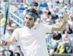  ?? FOTO: AP ?? Roger Federer arrolló a Peter Polansky en segunda ronda de Montreal