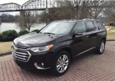  ?? STAFF PHOTO BY MARK KENNEDY ?? The 2020 Chevy Traverse High Country is shown in Black Cherry Metallic paint.