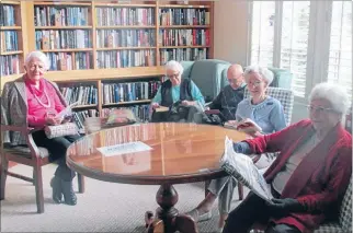  ??  ?? Avid readers: Some of the members of Remuera Gardens’ popular book club.