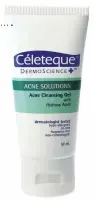  ??  ?? Cleanse An effective antipimple regimen begins with proper cleansing. Céleteque DermoScien­ce Acne Solutions Acne Cleansing Gel is a thorough cleanser that has hydroxy acid (in the form of salicylic acid) that can penetrate hair follicles and exfoliate...