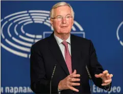  ??  ?? WAITING: EU chief Brexit negotiator Michel Barnier