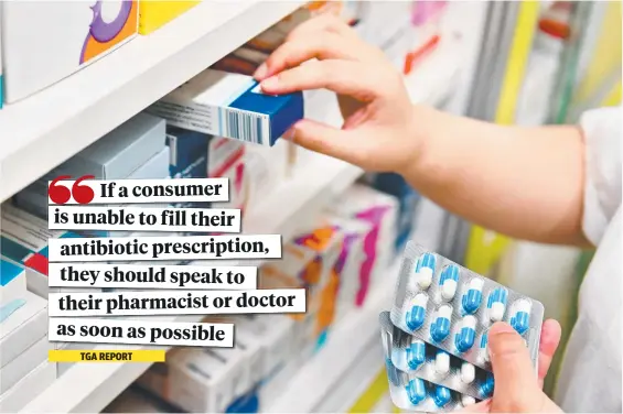  ?? ?? Pharmacist are struggling to deal with a shortage of some of Australia’s most regularly used medication­s.