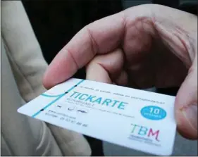  ??  ?? Les tickartes, dont le prix était stable depuis 2014, passent à 1,60€.