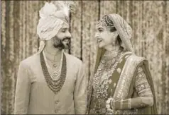  ?? PTI ?? Bollywood actor Sonam Kapoor and Delhi businessma­n Anand Ahuja tied the knot in a traditiona­l Sikh wedding, Mumbai, May 9