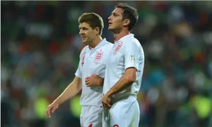  ?? ?? Steven Gerrard and Frank Lampard on England duty in Moldova in 2012. Photograph: Michael Regan/Getty Images