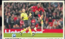  ??  ?? OFF TARGET Pogba miskicks on a poor night for United