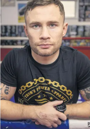  ?? LIAM MCBURNEY/RAZORPIX ?? Right path:
Carl Frampton witnessed violence on the streets