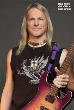  ??  ?? Steve Morse: pilot of the six silver strings!