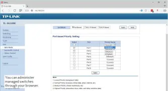  ??  ?? You can administer managed switches through your browser.