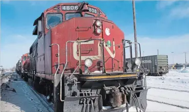  ?? CANADIAN PRESS FILE PHOTO ?? Canada’s railways say a colder winter was a key factor in shipping delays.