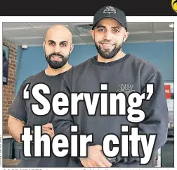  ??  ?? GOOD HEARTS: Anas and Hamza Deib’s famiily cooks 1,000 free meals a day.