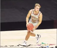  ?? Maddie Meyer / Getty Images ?? Boston College’s Rich Kelly handles the ball during a 2K Empire Classic game against Villanova at Mohegan Sun Arena last week in Uncasville.