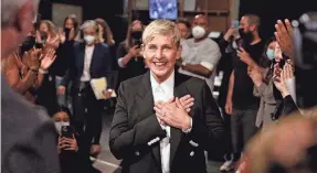  ?? PROVIDED BY MICHAEL ROZMAN/WARNER BROS. ?? In her final monologue, Ellen DeGeneres reflected on how difficult it was to get buy-in for her daytime talk show.