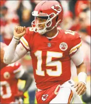  ?? Jamie Squire / Getty Images ?? The Chiefs’ Patrick Mahomes has thrown 14 TD passes.