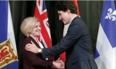  ?? CHRIS WATTIE/REUTERS FILE PHOTO ?? If a pipeline is to be built to get Alberta’s oil to market, Rachel Notley needs Justin Trudeau and Trudeau needs Notley, writes Tim Harper.