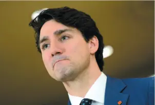  ?? CP PHOTO ?? Prime Minister Justin Trudeau holds a press conference in New Delhi, India, on Friday.