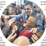  ?? Eduardo Sanz / Europa Press ?? Sánchez se da un baño de masas, el pasado sábado en Pamplona.