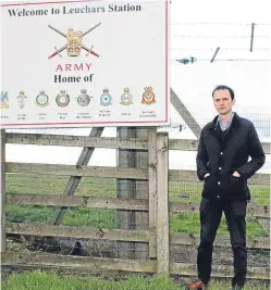 ??  ?? Local MP Stephen Gethins outside the Fife base.