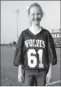  ?? MARK HUMPHREY ENTERPRISE-LEADER ?? Alexis Arnold is the only girl on the Lincoln fifth-grade Pee Wee football team. Alexis, 10, is the daughter of Michael and Amanda Arnold, of Lincoln, and is in her first year of playing football.