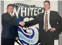  ??  ?? The Whitecaps were connected to 1040 for all of its almost 20 years (George Tsafalas and David Stadnyk).