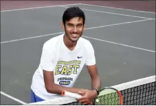  ?? PETE BANNAN - DAILY LOCAL NEWS ?? Downingtow­n East’s Abhiraj Srivastava, the 2022Daily Local News Boys Tennis Player of the Year, is a key returnee for the Cougars this spring.