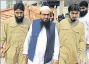  ?? AP FILE ?? Hafiz Saeed at a rally in May.