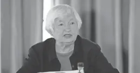  ?? THEMBA HADEBE/AP FILE ?? U.S. Treasury Secretary Janet Yellen notified Congress last month that the Treasury Department has resorted to “extraordin­ary measures” to avoid default on the nation’s $31.4 trillion borrowing authority.