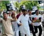  ?? FILE PHOTO ?? Congress workers protest outside the office of Zee News in Noida