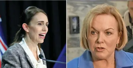  ??  ?? NEw ZEAlAnD PrImE MInIstEr JACInDA ArDErn AnD NZ OpposItIon lEADEr JuDItH CollIns.