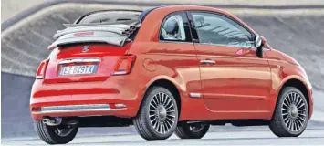  ?? Foto: Fiat ?? Liebe zum Detail: Das Heckleucht­en-Design des Fiat 500 ist einzigarti­g. Trapezförm­ig kommt der Lack durch.