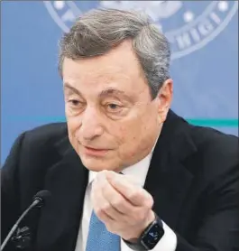  ?? REUTERS ?? El presidente del Consejo de Ministros de Italia, Mario Draghi.