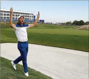  ??  ?? L’Anglais Tommy Fleetwood a été l’un des artisans de la victoire européenne.