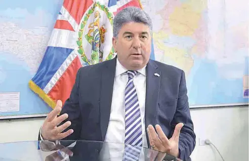  ?? WILMER JIMÉNEZ ?? El embajador de Reino Unido, Chris Campbell, aboga por ampliar las relaciones con República Dominicana.