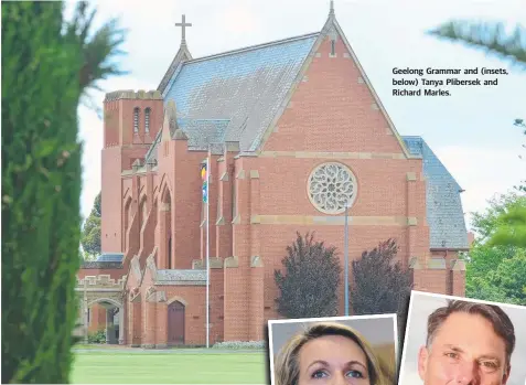  ??  ?? Geelong Grammar and (insets, below) Tanya Plibersek and Richard Marles.