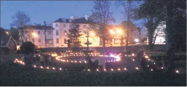  ?? ?? Millennium Park, Lismore lit up for ‘Candles of Hope’.