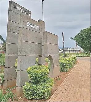  ?? (Courtesy pics) ?? The University of Eswatini Kwaluseni Campus entrance.